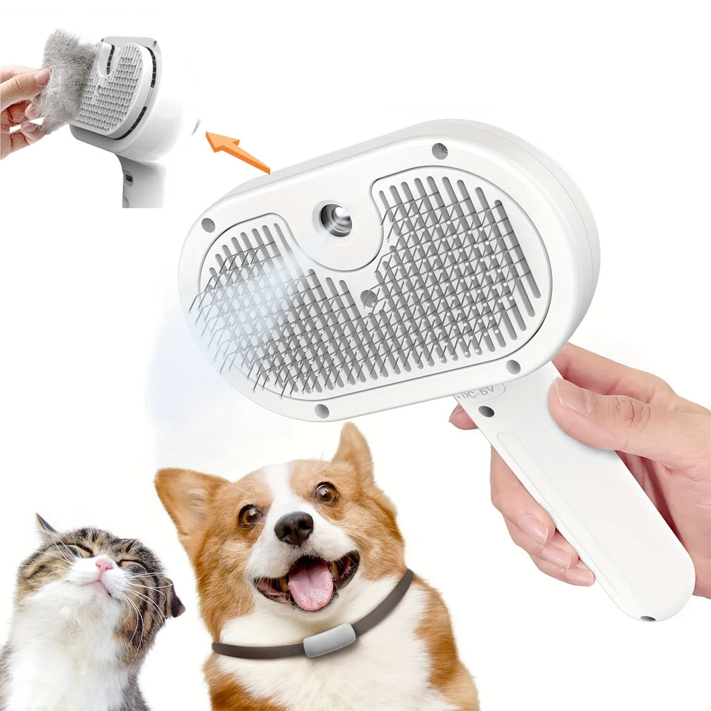 Brosse Vapeur Autonettoyante pour Chiens et Chats