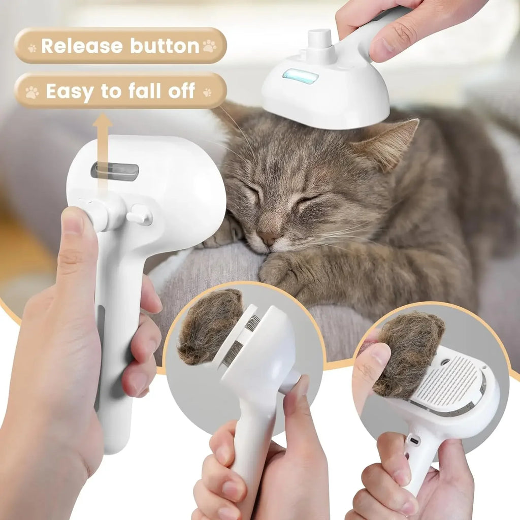 Brosse Vapeur Autonettoyante pour Chiens et Chats