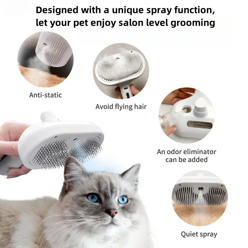 Brosse Vapeur Autonettoyante pour Chiens et Chats