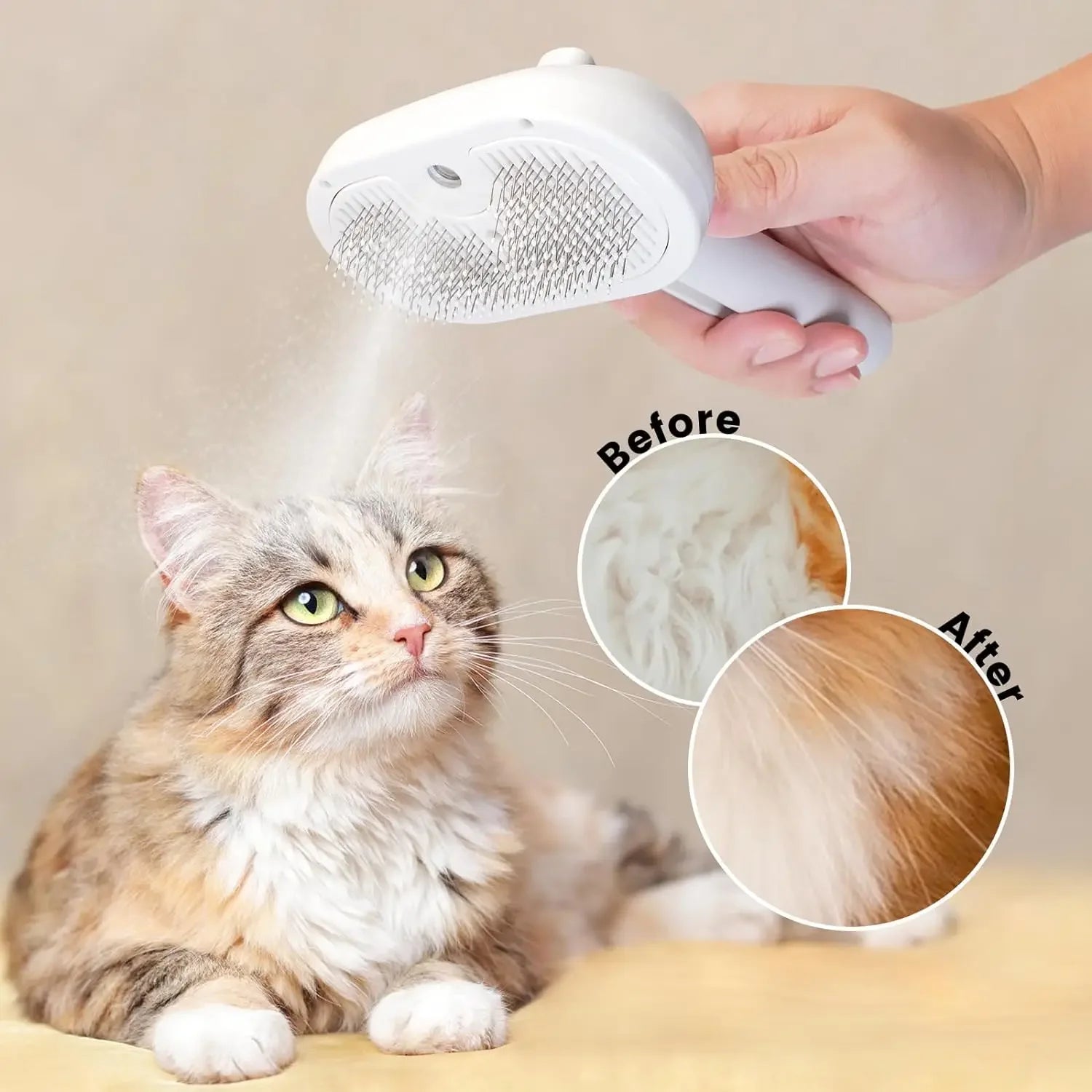 Brosse Vapeur Autonettoyante pour Chiens et Chats