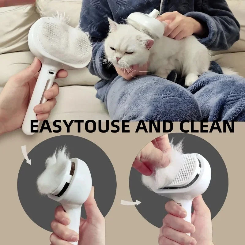Brosse Vapeur Autonettoyante pour Chiens et Chats